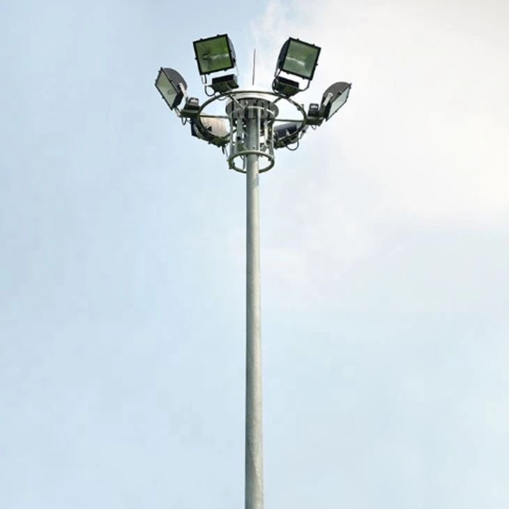 20m High Mast Lighting Pole With Lamp Bracket